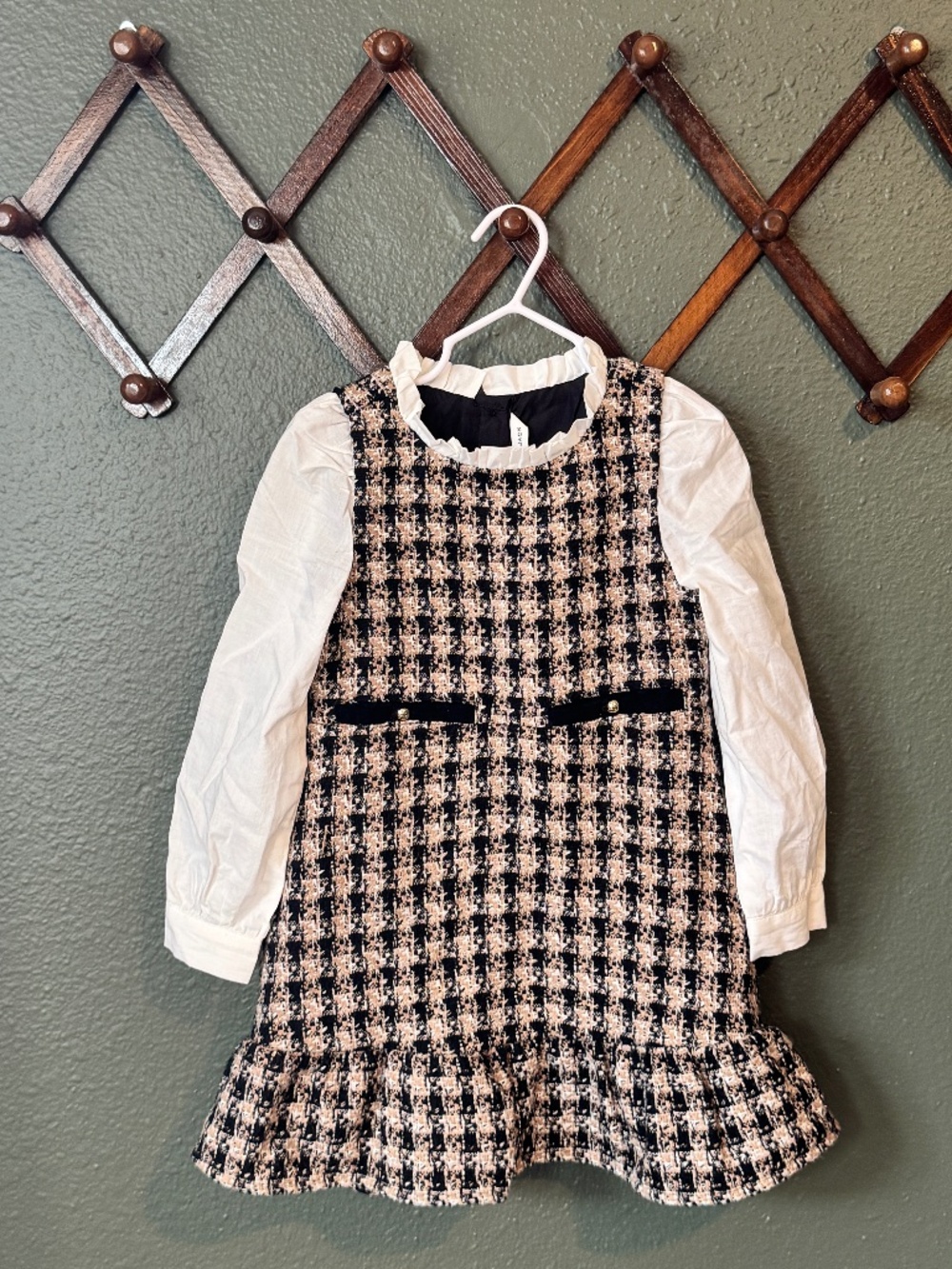 Janie and Jack Tweed Ruffle Dress